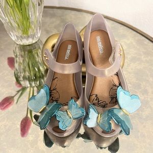 Mini Melissa Butterfly shoes size toddler 11 wore once for birthday party